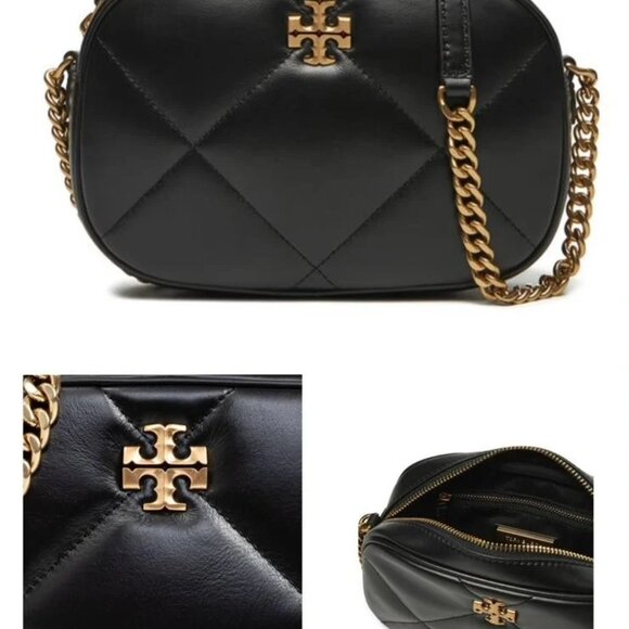 NWT ✅ Tory Burch Kira Diamond Quilt Camera Bag #154715 BLACK ✨ NWT, DUST BAG - Picture 12 of 17